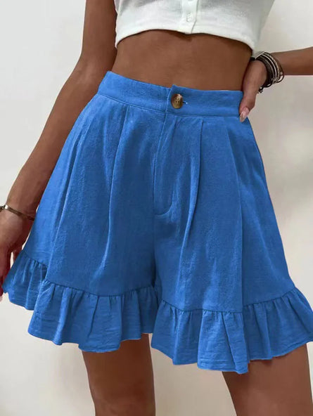 Women's High-Waisted Wide-Leg Shorts – Loose Fit Summer Casual