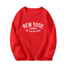 Girls' Paris Eiffel Tower Long-Sleeve Cotton T-Shirt