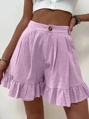 Women's High-Waisted Wide-Leg Shorts – Loose Fit Summer Casual