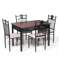 GOFLAME 5-Piece Dining Table & Chair Set – Modern Kitchen & Breakfast Bar Furniture