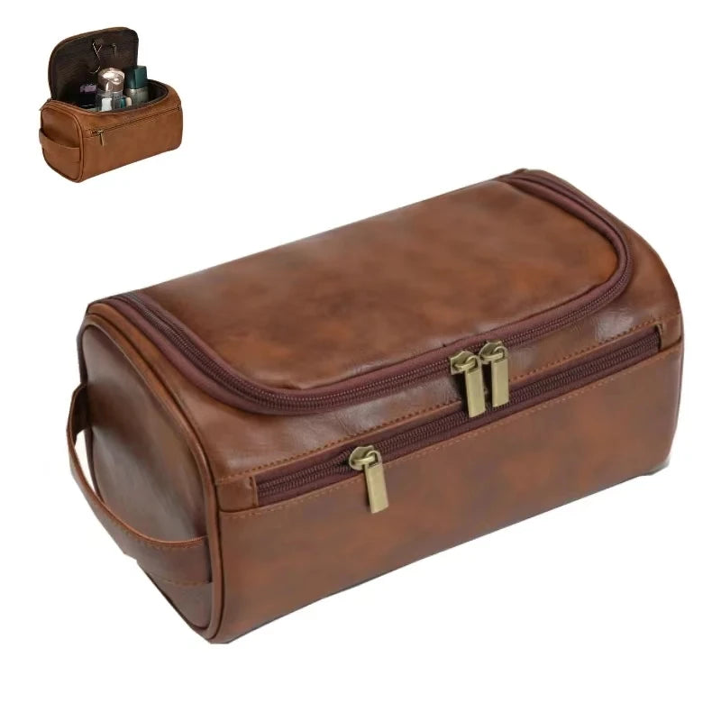 Hanging Toiletry Bag, Faux Leather or Canvas