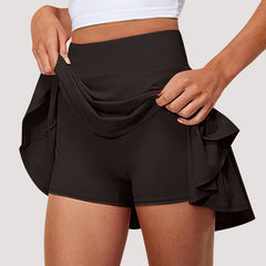 Women's High-Waisted Sports Skort – Lightweight Tennis & Yoga Skirt with Built-In Shorts