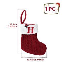 Mini Knitted Letter Stocking Decoration