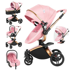 Luxury 3-in-1 High Landscape Baby Stroller – Lightweight & Foldable Travel System for Newborns
