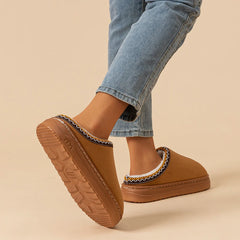 Women's Fluffy Faux Fur Slippers, Non-Slip Sole