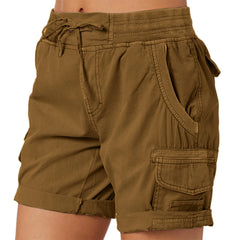 Women's Plus-Size Cargo Shorts – Loose-Fit Summer Hiking Shorts with Pockets