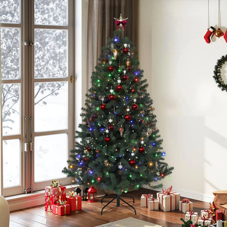 Radiant Glow Pre-Lit Christmas Tree - 6ft tall and 880 Branch Tips with 250 Warm Lights