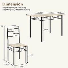 GOFLAME 5-Piece Dining Table Set – Counter Height Table with 4 Chairs