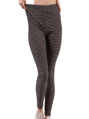 Women's High-Waisted Plaid Leggings – Push-Up Fitness & Casual Trousers