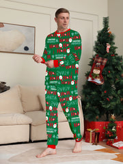 Festive Green Family Christmas Pyjamas