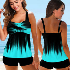 Women's Rainbow Fire Bikini Set – Colourful Two-Piece Swimsuit