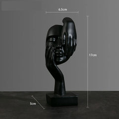 Abstract Mask Resin Statue – Modern Home & Office Decor