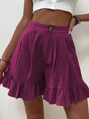 Women's High-Waisted Wide-Leg Shorts – Loose Fit Summer Casual