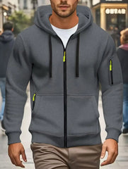 Zippered Warmth Men's Casual Hoodie Jacket