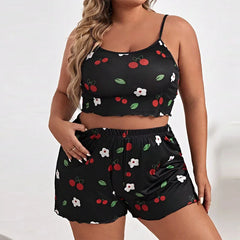 Plus Size Summer Camisole Pyjama Set