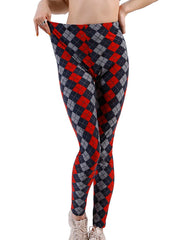 Women's High-Waisted Plaid Leggings – Push-Up Fitness & Casual Trousers