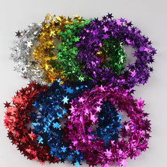 Star Tinsel Garland, 7.5 m