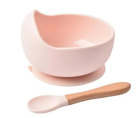 Silicone Suction Weaning Bowl and Spoon Set, 2 Piece