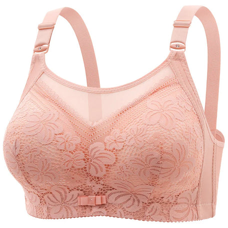 Plus Size Lace Push-Up Bra – Soft, Breathable & Adjustable Wire-Free Bralette