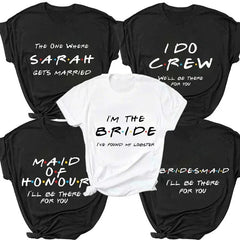 Hen Party Bachelorette T-Shirt – Bride & Bridesmaid Short Sleeve Tee