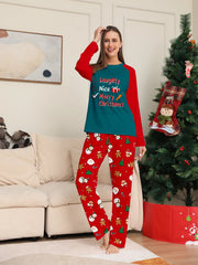 Festive Family Elk Pyjamas - Red & Green Plaid