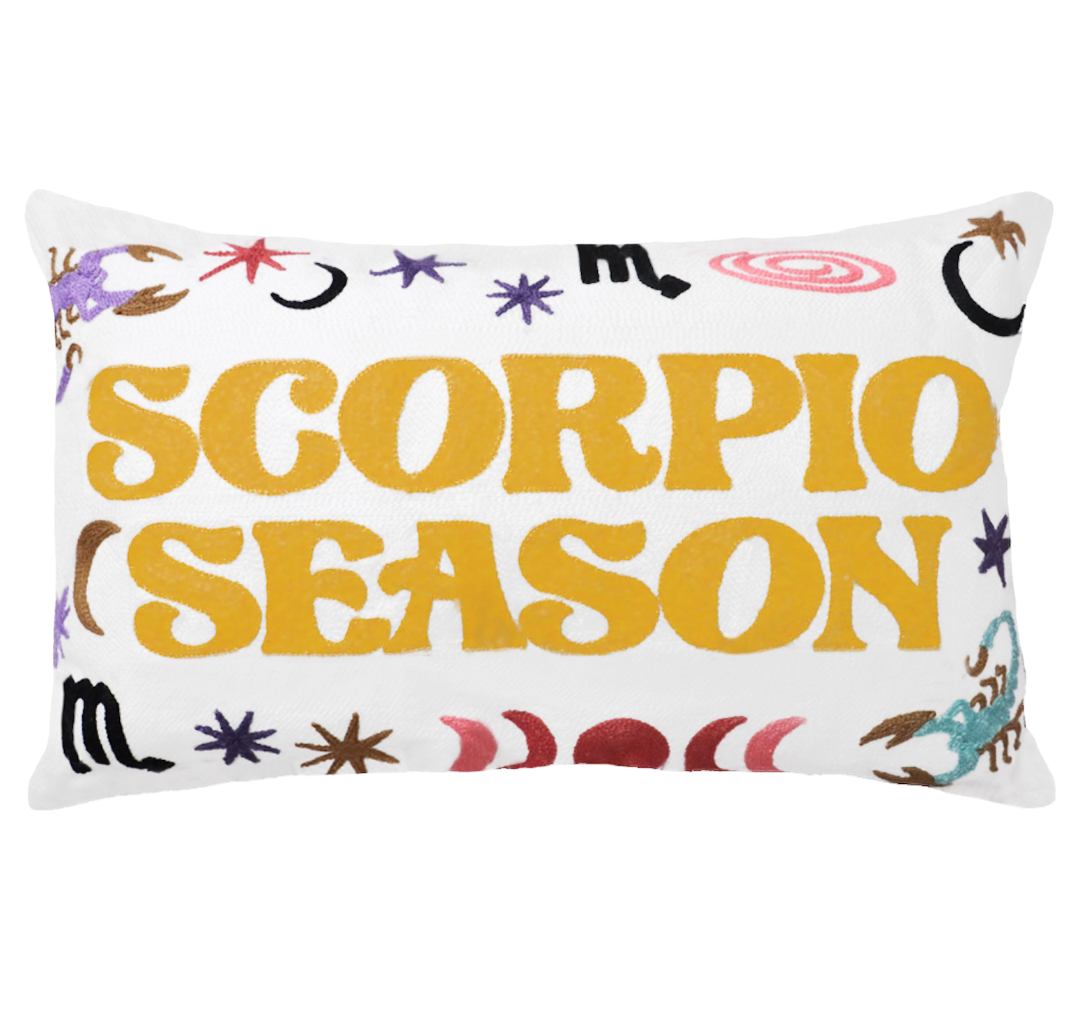 Scorpio Zodiac Needlepoint Cushion – Celestial Design, 45cm