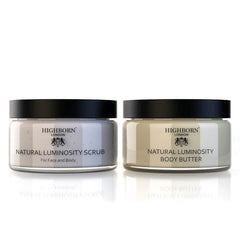 Scrub and Glow Set – Natural Luminosity Body Scrub & Body Butter, 220ml Each