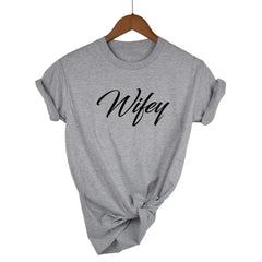 Hubby & Wifey Matching T-Shirt – Funny Casual Cotton Tee for Women