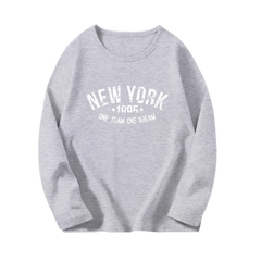 Girls' Paris Eiffel Tower Long-Sleeve Cotton T-Shirt