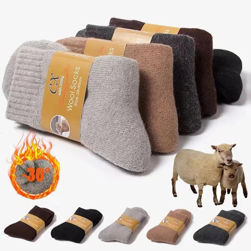 Men's Thick Thermal Socks, 4 Pairs