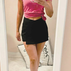 Women's Elegant Skort – High-Waisted Summer Skirt-Shorts for Casual & Party Wear
