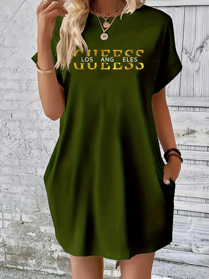 Summer Breeze Boho Dress, Dark Olive Green