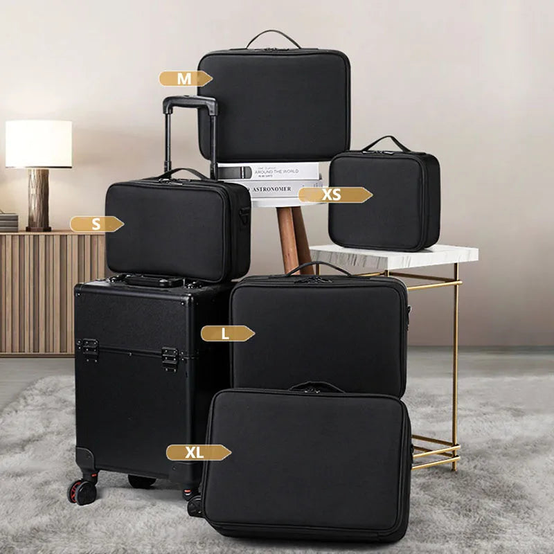 Large Makeup Case with Adjustable Dividers