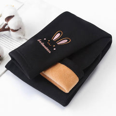 Girls' Fleece Lined Bunny Leggings