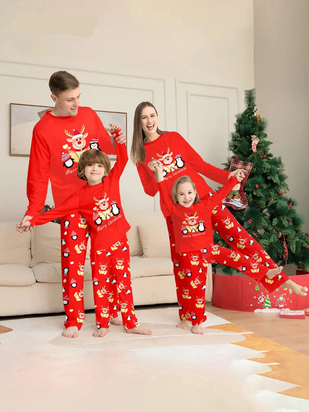 Cozy Family Christmas Pyjamas - Santa Reindeer Set