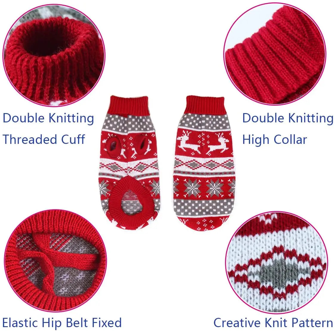 Christmas Knitted Dog Jumper