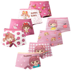 Girls' Cotton Boxer Briefs, Pack of 4