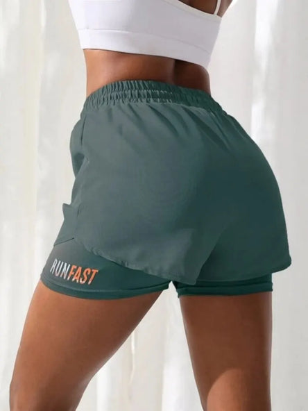 FlexiFit Dual-Layer Yoga Shorts