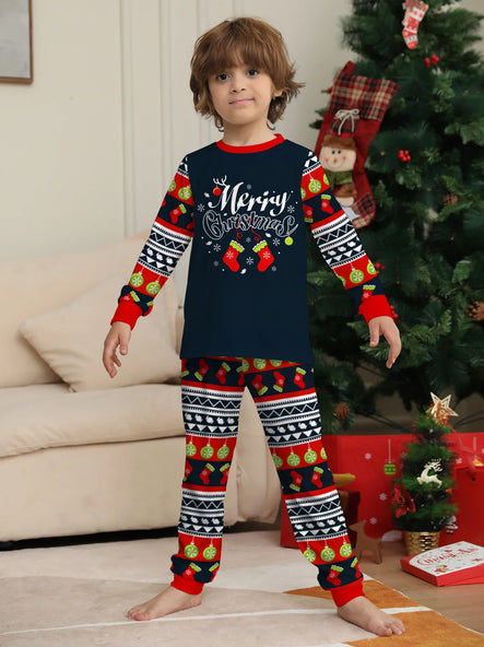 Festive Cartoon Family Christmas Pyjama Set