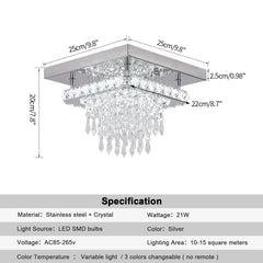 Modern Luxury Crystal LED Chandelier – Elegant Raindrop Pendant Light