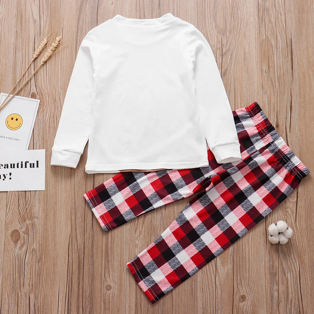 Matching Family Christmas Pyjamas, Reindeer and Red Tartan