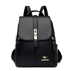 Luxury PU Leather Women's Backpack – Vintage Casual Daypack
