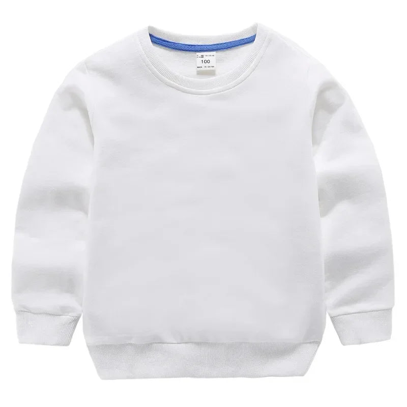 Kids' Cotton Crew Neck Sweatshirt, 10 Colours