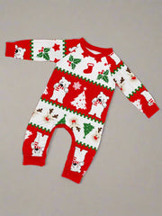Festive Family Pyjama Set with Reindeer & Polar Bear Prints