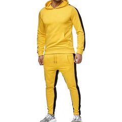 Men’s Printed Tracksuit Set – Hooded Sweatshirt & Jogger Pants 2-Piece Sportswear