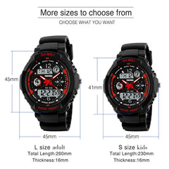 SKMEI Kids' Waterproof Dual Display Sports Watch