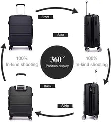 Kono 3-Piece Lightweight ABS Luggage Set – TSA Lock & 360° Spinner Wheels