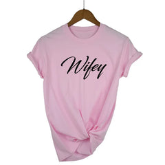 Hubby & Wifey Matching T-Shirt – Funny Casual Cotton Tee for Women