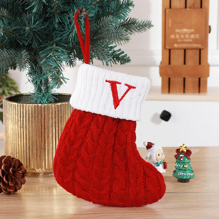 Knitted letter Christmas stocking, photo 1