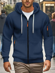 Zippered Warmth Men's Casual Hoodie Jacket